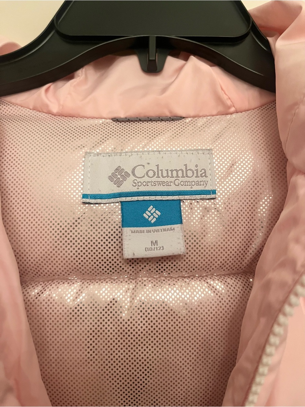 Columbia Light Pink Girls Puffer Jacket with Hood - Big Kids size medium 10 /12 - Picture 2 of 12